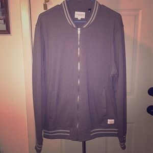Grey varsity jacket